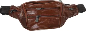 KESYOO Leather Crossbody Bag for Men Waterproof Waist Pouch Zippers Compact Coin Purse