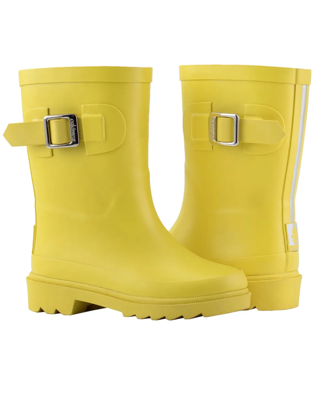 KID’S BUCKLE RUBBER RAIN BOOTS CLASSIC YELLOW