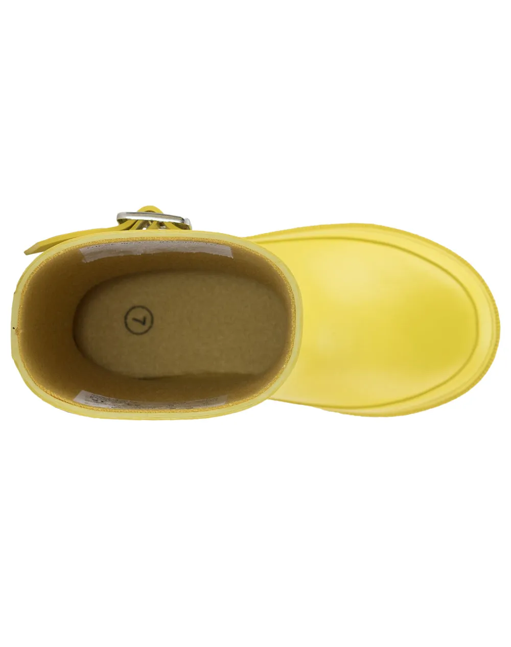 KID’S BUCKLE RUBBER RAIN BOOTS CLASSIC YELLOW