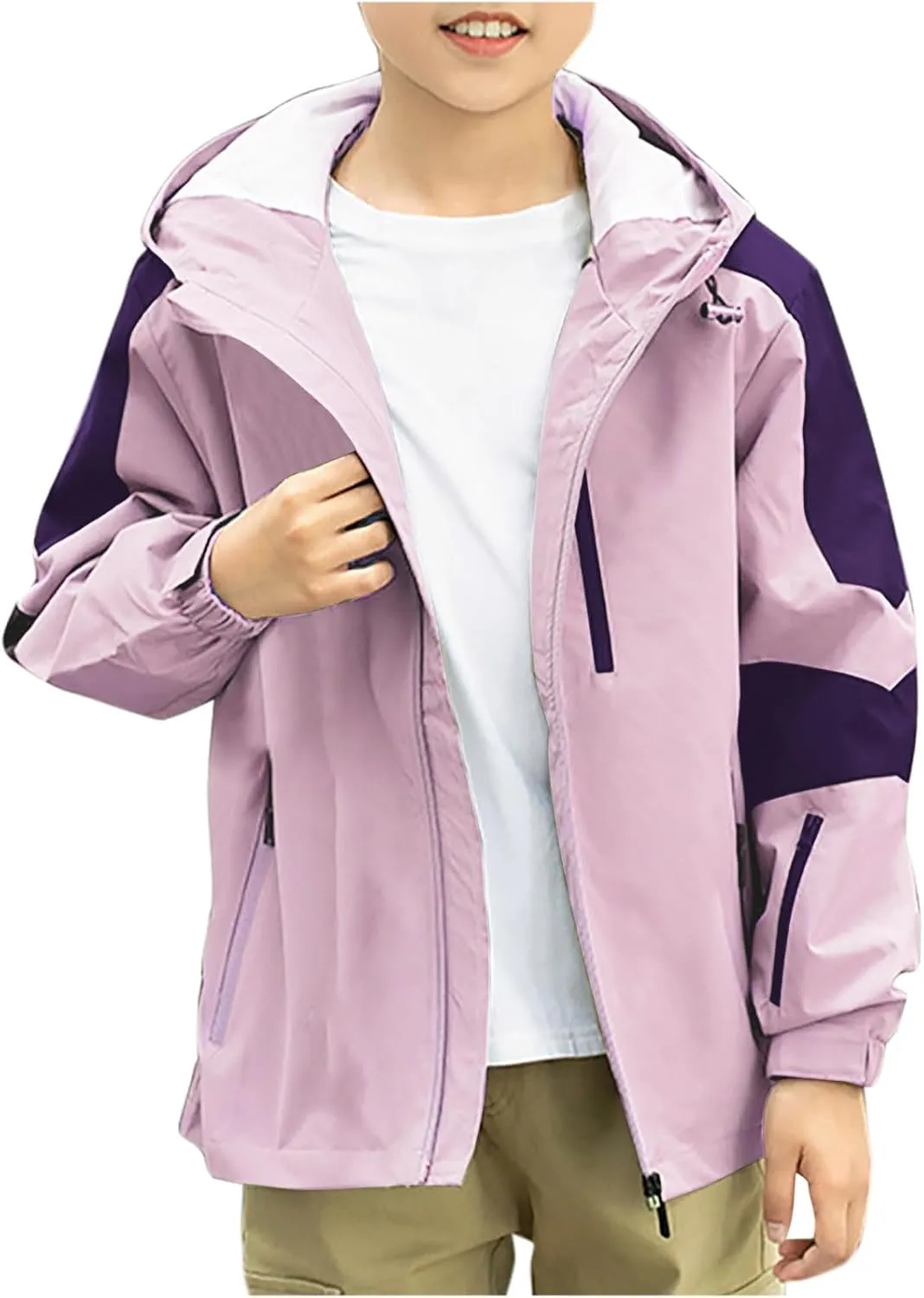 Kids Outdoor Jackets Windproof Hooded Rain Jacket Windbreaker Fashion Grils Boys' Casual Coats Outerwear