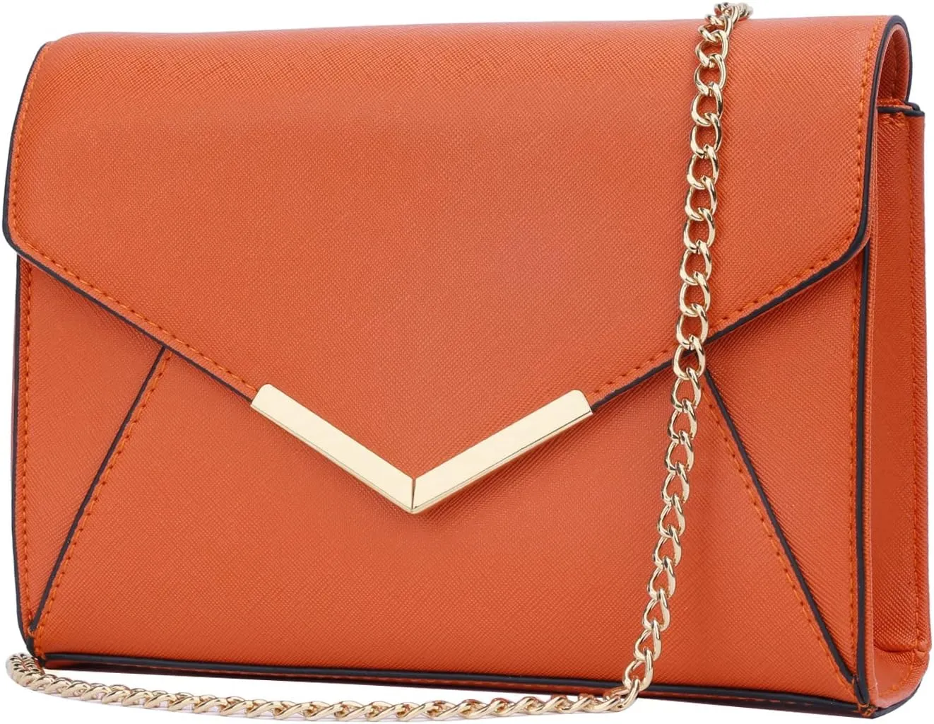 KKXIU Women Elegant Faux Leather Evening Envelope Clutch Purse Foldover Bags for Party Wedding Prom