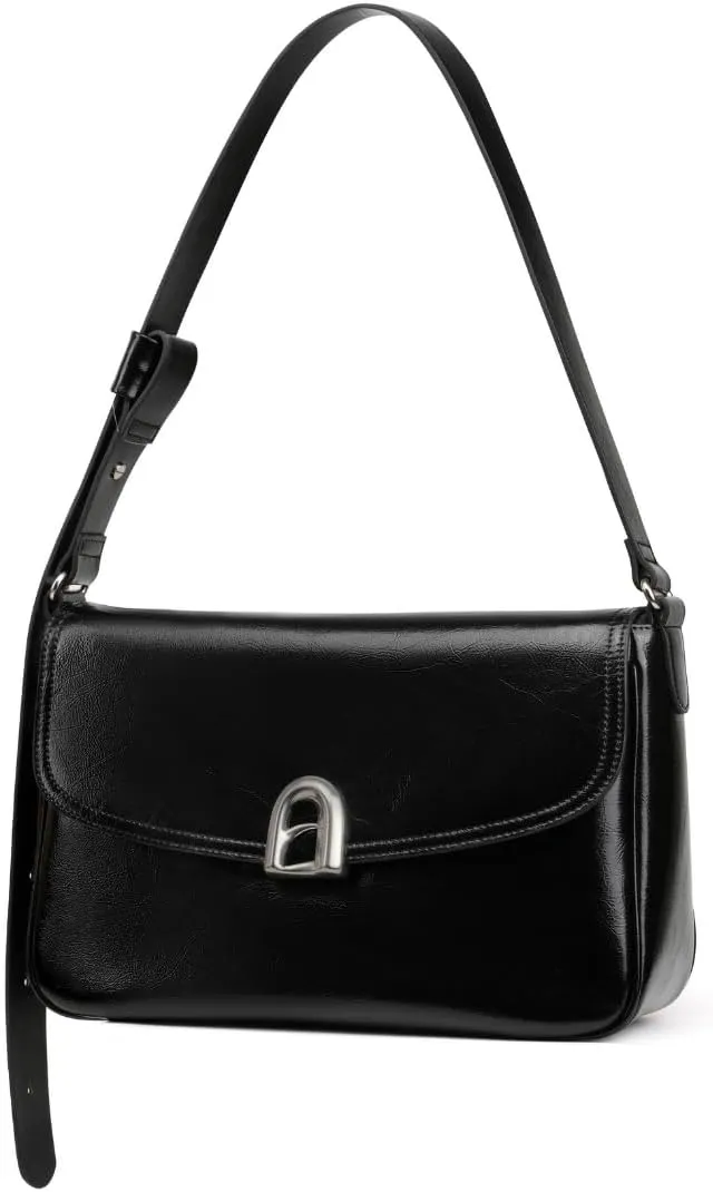 LA FESTIN Large Leather Purses For Women Trendy Crossbody Satchel Bag Adjustable Strap Purse Underarm Handbags