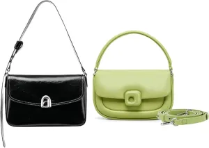LA FESTIN Leather Small Crossbody Bags For Women with Chain Strap - Trendy Fashion Western Satchel Purses With Buckle Closure