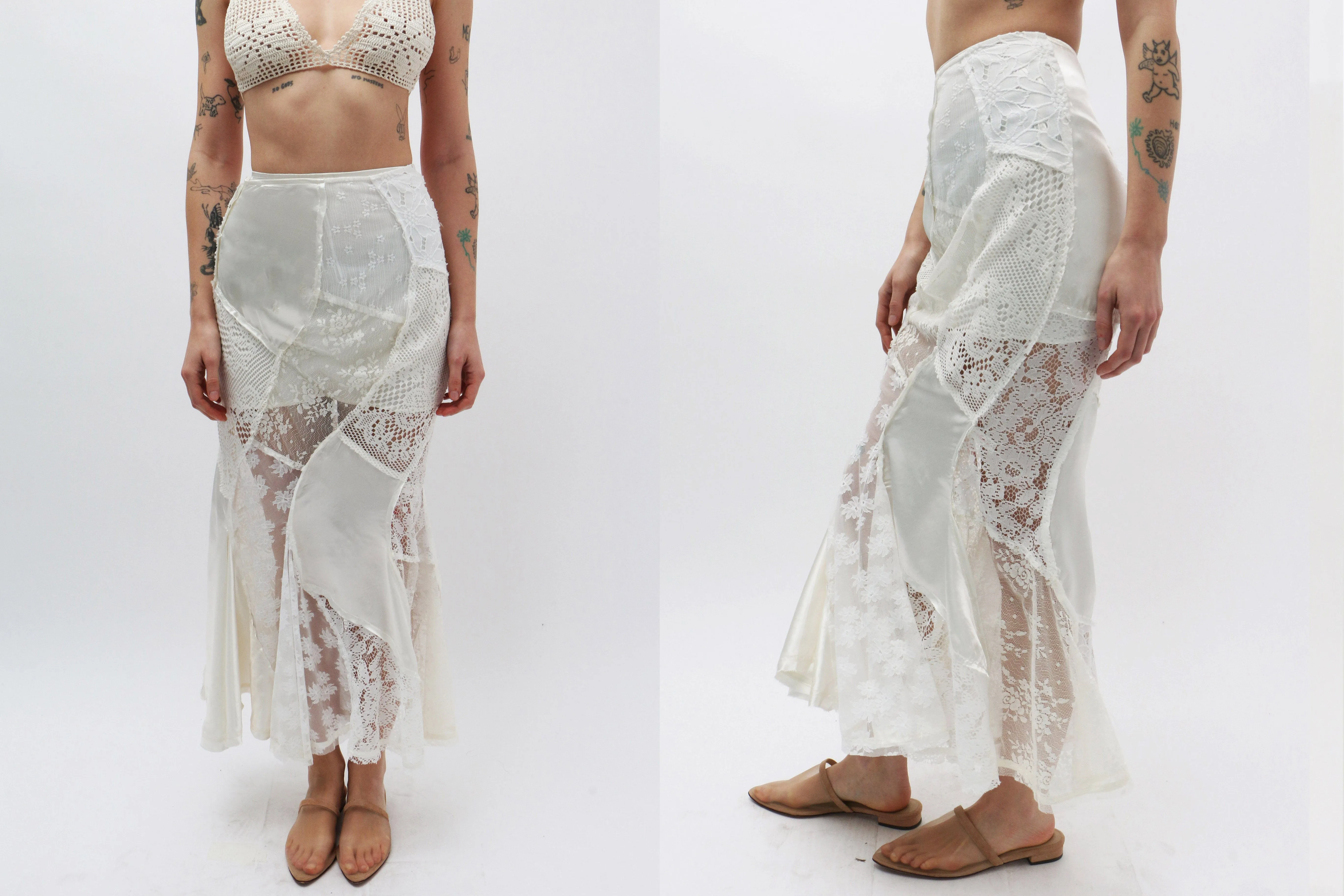 Lace Patched Mermaid Skirt