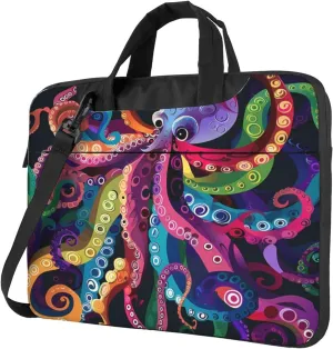 Laptop Bag Case Vibrant Color Sea Octopus Computer Messenger Shoulder Bag Laptop Sleeve Briefcase