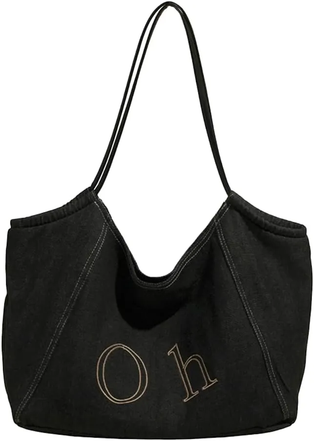 Large Canvas Tote Bag Reusable Grocery Bags Shopping Bags for Women Foldable Extra Large Hobo Bag