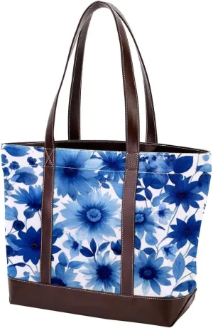 Leaf-442 Tote Bags Durable Leather Canvas Purses and Handbags for Women Top Handle Shoulder Satchel Hobo Bags