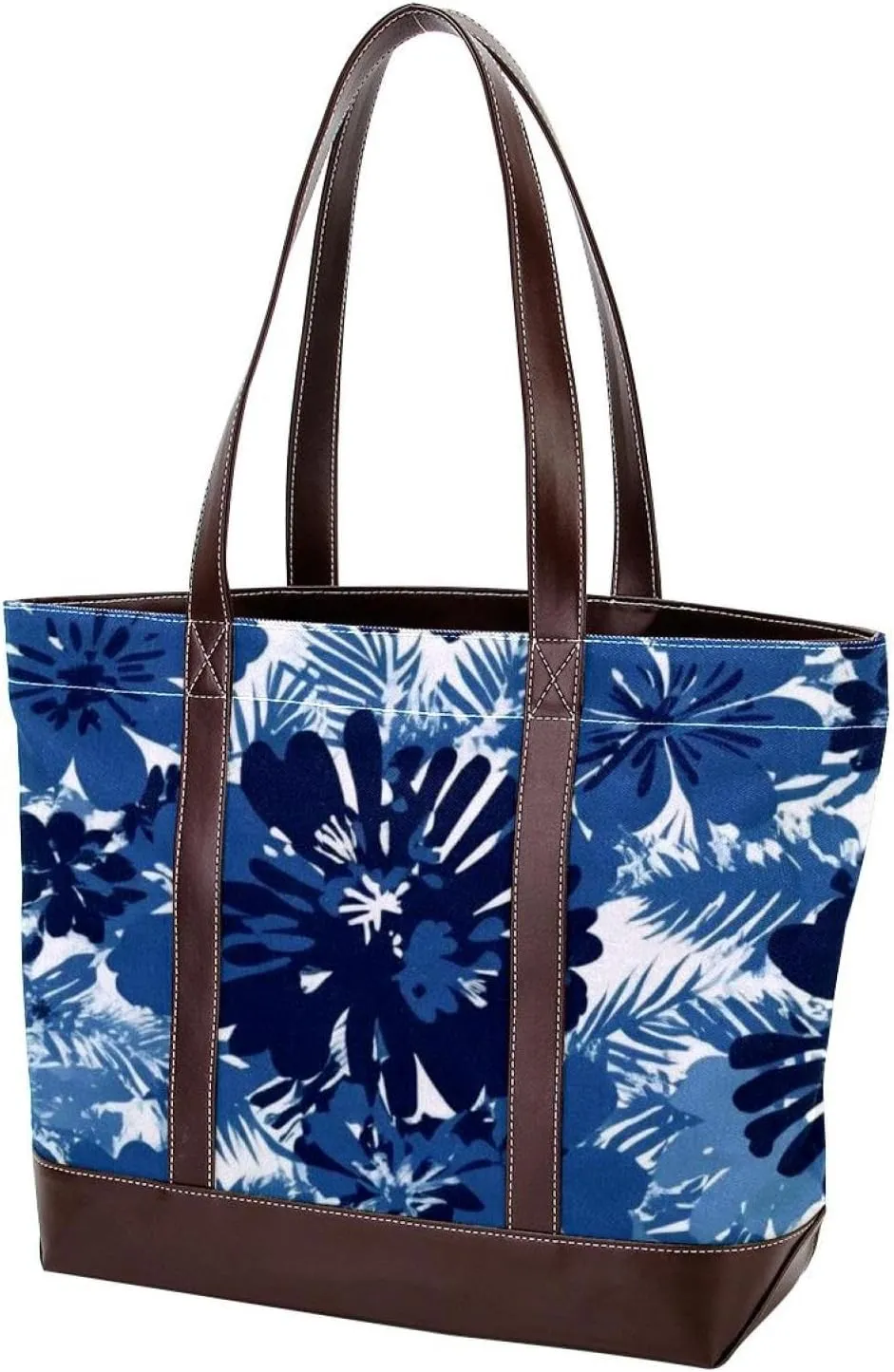 Leaf-448 Tote Bags Durable Leather Canvas Purses and Handbags for Women Top Handle Shoulder Satchel Hobo Bags