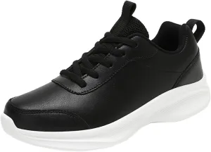 Leather Casual Dress Shoes for Men Non Slip Walking Shoes Waterproof Lace Up Running Shoes Sneakers for Women