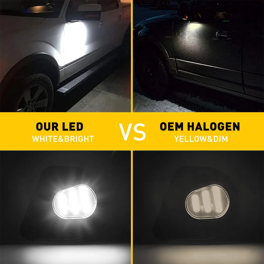 LED Side Mirror Puddle Lamps Assembly for Dodge 10-19 Ram 1500, 10-18 Ram 2500/3500, 11-18 Ram 4500/5500