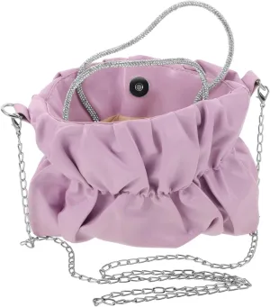 LIFKOME Elegant Ruched Clutch Purse for Women Soft Evening Clutch Bag Compact Size