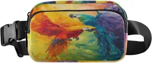 Macaw Parrot Vibrant Yellow Fanny Packs for Women Girls Crossbody Bags Everywhere Belt Bag with Adjustable Strap Fashion Waist Pack for Running Daily Travel