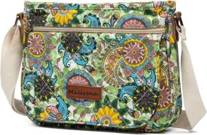 Malirona Women 's Durable Floral Crossbody Bag Canvas Messenger Handbag Multi Pocket Travel Satchel Purse