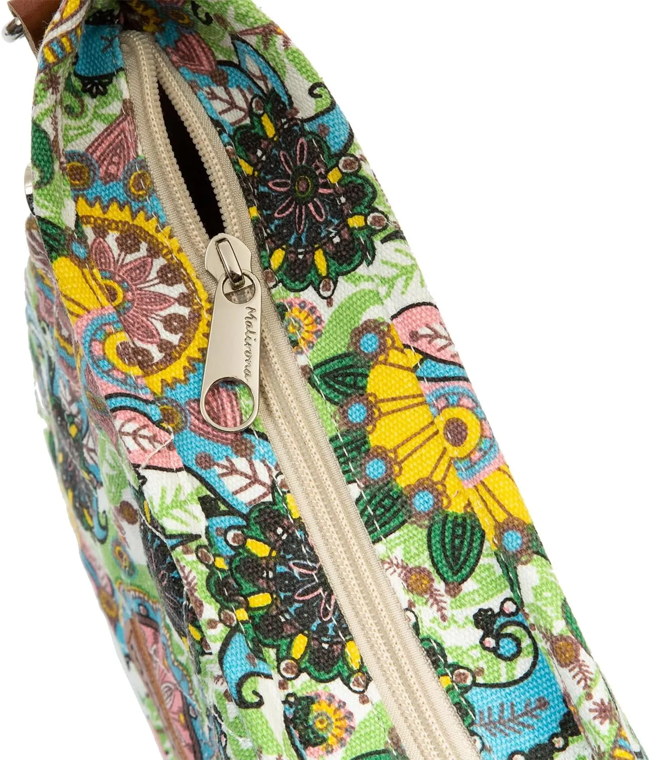 Malirona Women 's Durable Floral Crossbody Bag Canvas Messenger Handbag Multi Pocket Travel Satchel Purse