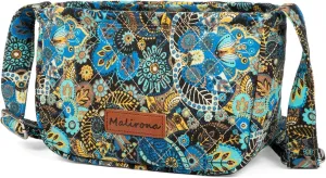 Malirona Women 's Durable Small Floral Crossbody Bag Canvas Messenger Handbag Multi Pocket Travel Satchel Purse