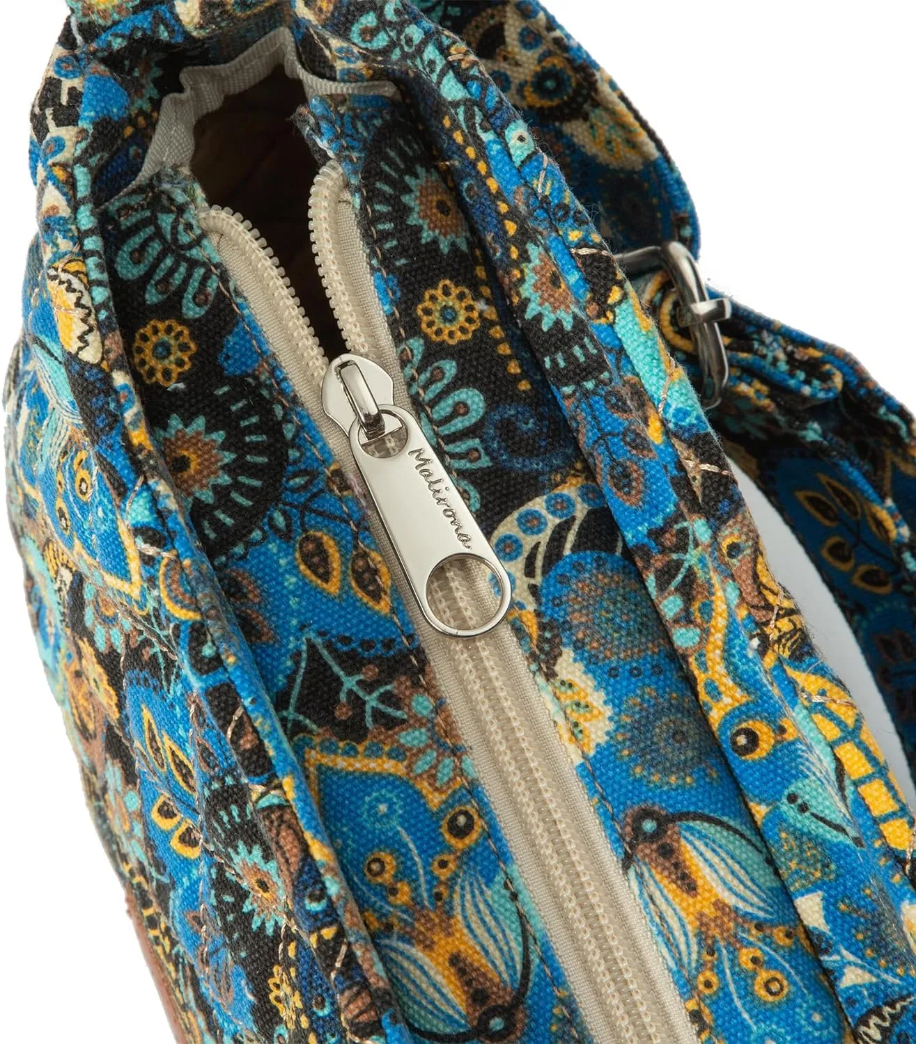 Malirona Women 's Durable Small Floral Crossbody Bag Canvas Messenger Handbag Multi Pocket Travel Satchel Purse