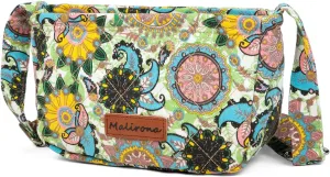 Malirona Women 's Durable Small Floral Crossbody Bag Canvas Messenger Handbag Multi Pocket Travel Satchel Purse