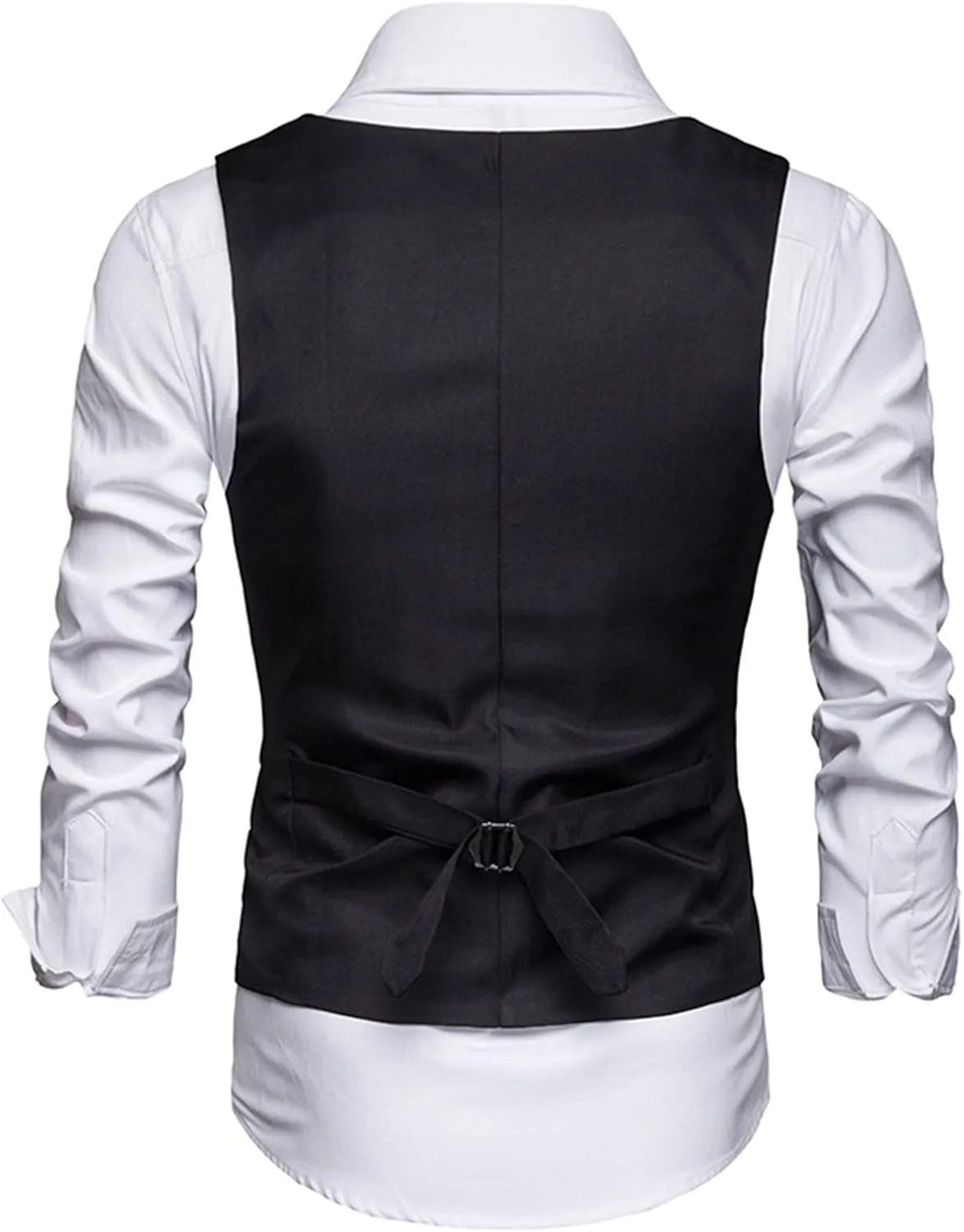 Mens Black Vest V Neck Pocket Retro Color Vest Blouse With Button White Vest Work Vest For Men Black Mens Vests