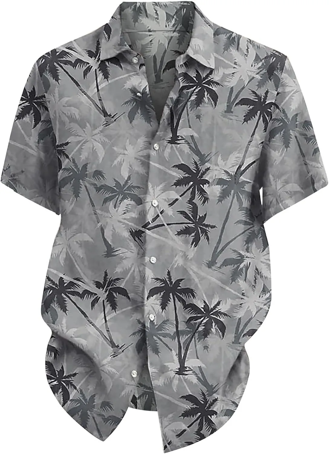Mens Hawaiian Shirt Beach Button Down Short Sleeve Casual Stylish Big and Tall Floral Summer Tropical Vacation Tops