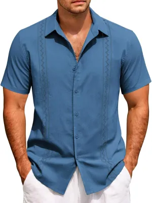 Men's Hawaiian Shirt Short Sleeves Printed Pocket Long Sleeve Shirt Top Vacation Beach Floral Palm Shirts Hawaiian