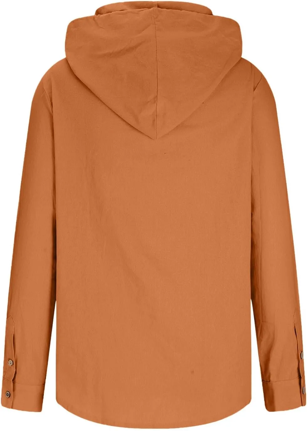 Men's Linen Hooded Henley Shirt Trendy Lightweight Beach Vacation Summer Hoodie Long Sleeve Button Down for Summer Tops
