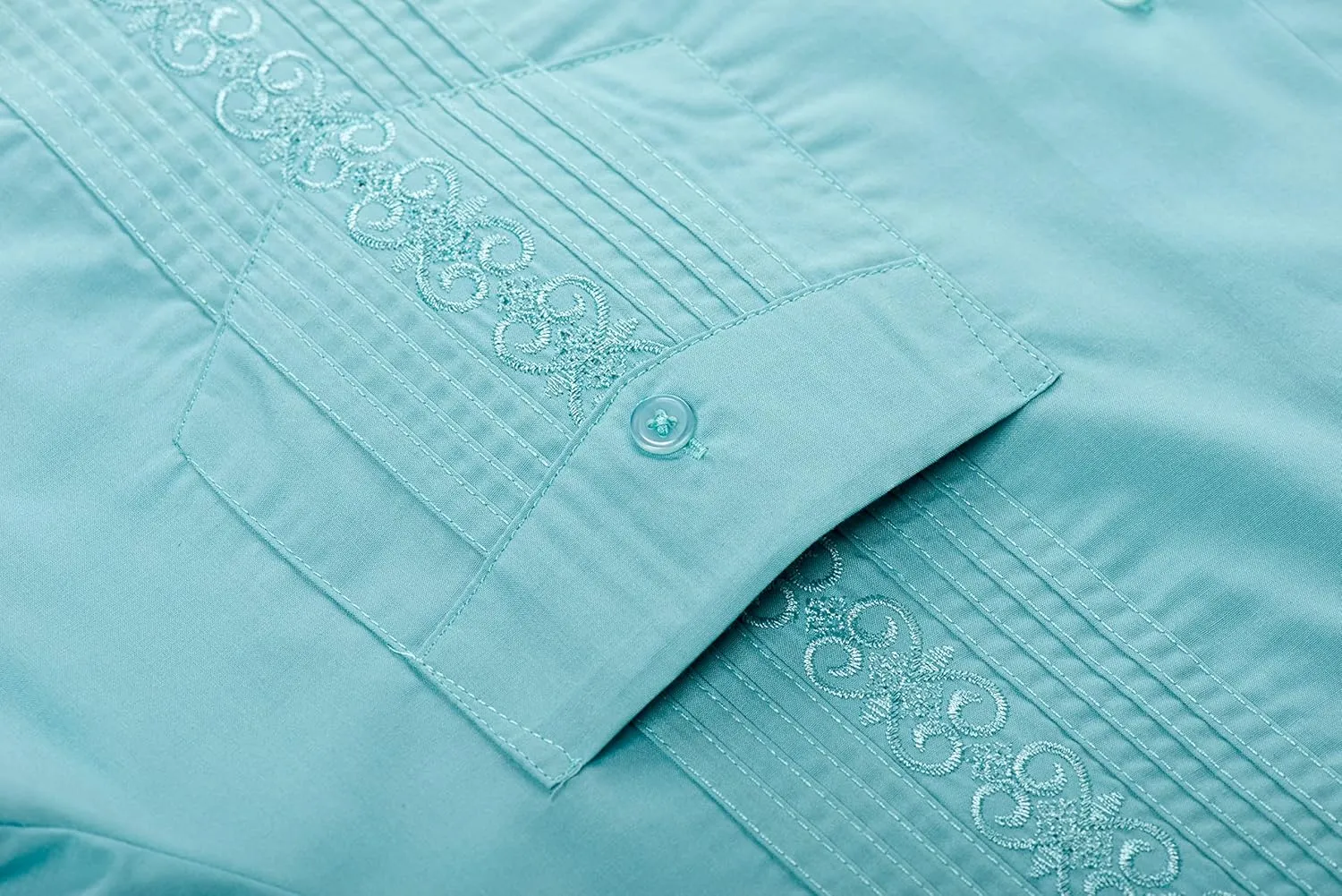 Men's Long Sleeve Guayabera Shirts Cuban Shirts