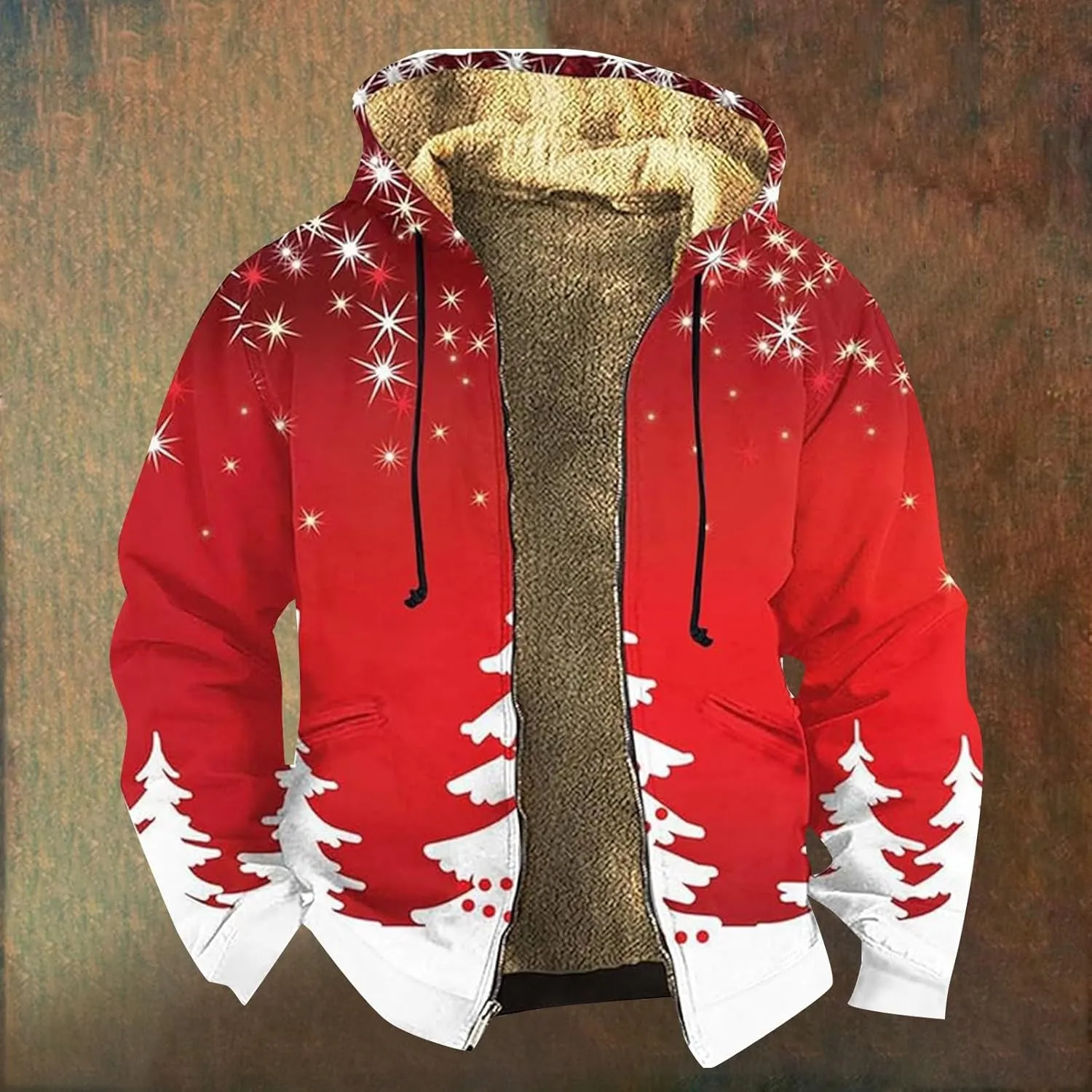 Men's Puffer Jacket Waterproof Winter Coats Western Cowboy 3D Printed Hooded Thermal Snowboard Jacket Parka Raincoat