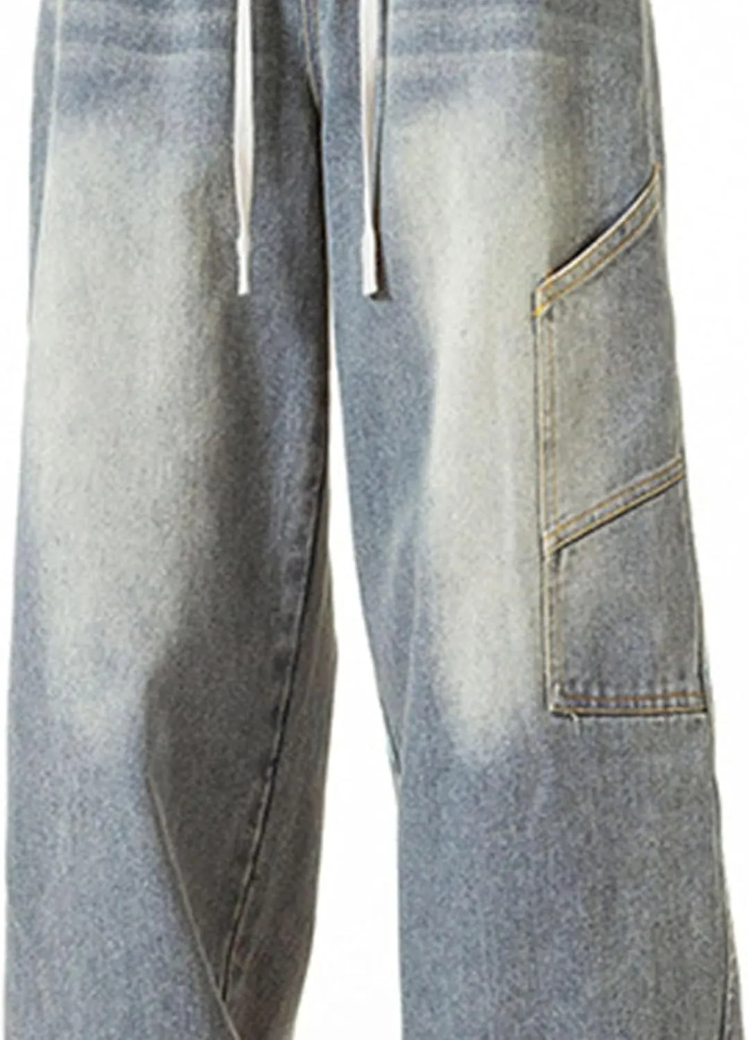 Men's Slim Fit Jeans Men's Stretch Wide Leg Jeans Work Stylish Straight Leg Comfortable Wide Waist Casual Pants