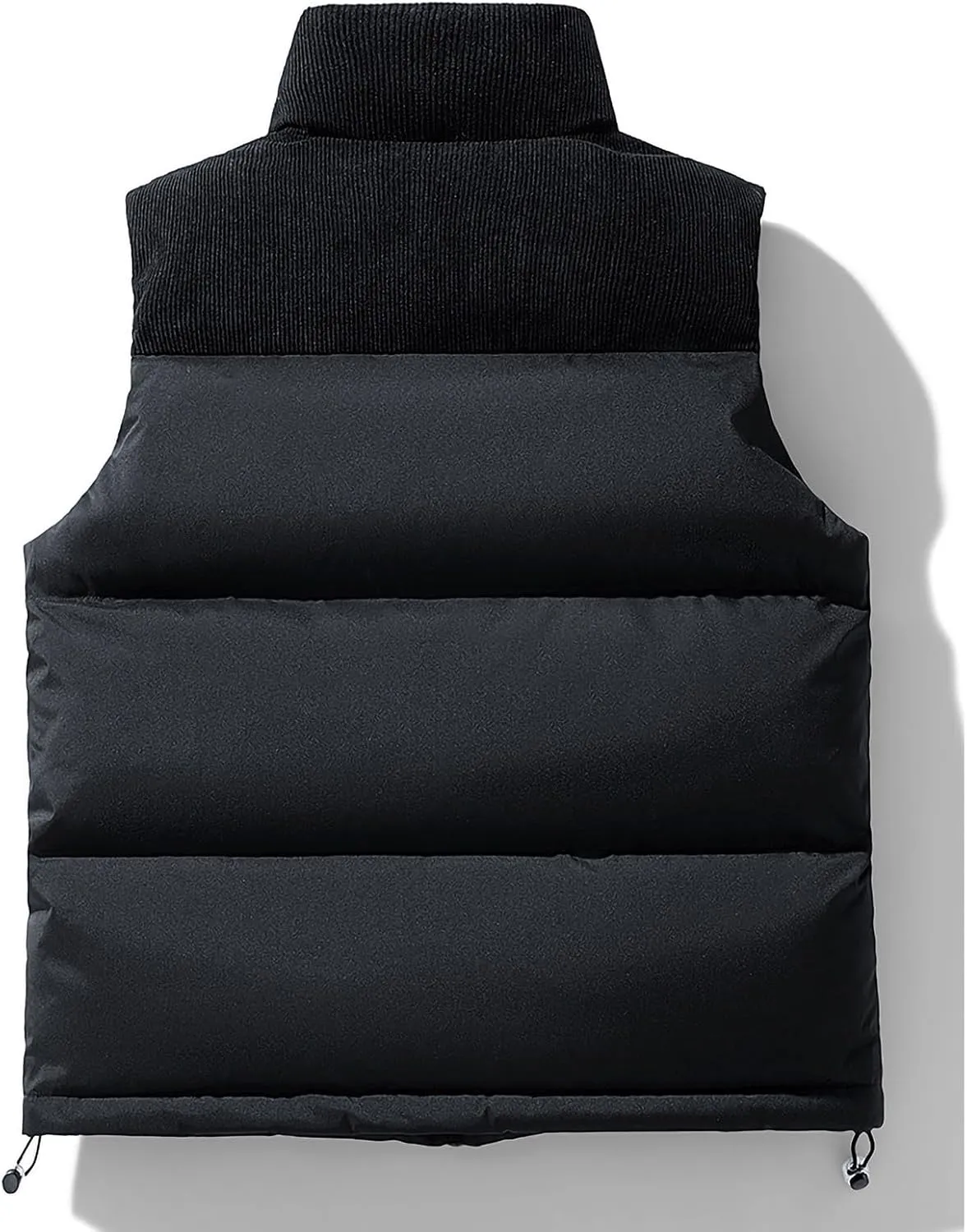 Mens Thick Corduroy Puffer Vest Coats Cotton Padded Outdoor Windproof Sleeveless Jacket Fashion Winter Warm Vests