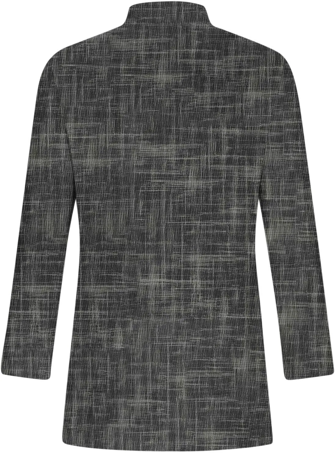 Mens Trench Coat Classic Printed Pea Coat Winter Long Single Breasted Classic Stylish Business Cardigan Overcoat