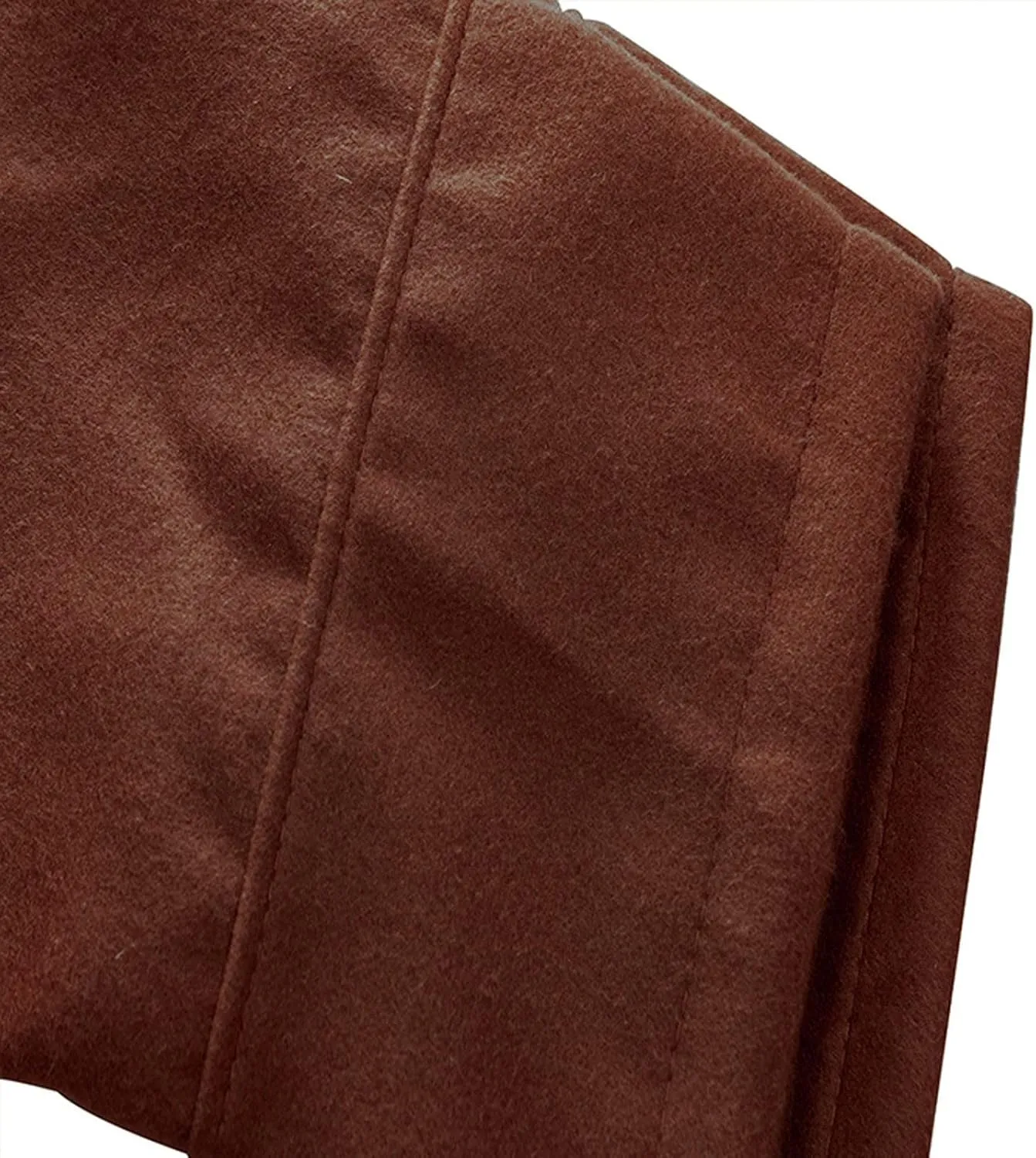 Men's Wool Blend Single Breasted Long Pea Coat Long Trench Coat Casual Cotton Blend Peacoat