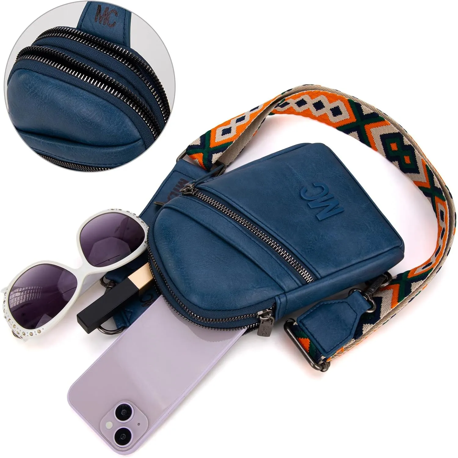 Milan Chiva Small Crossbody Bags for Women Chic Mini Sling Bag Purse and Waist Packs for Girls