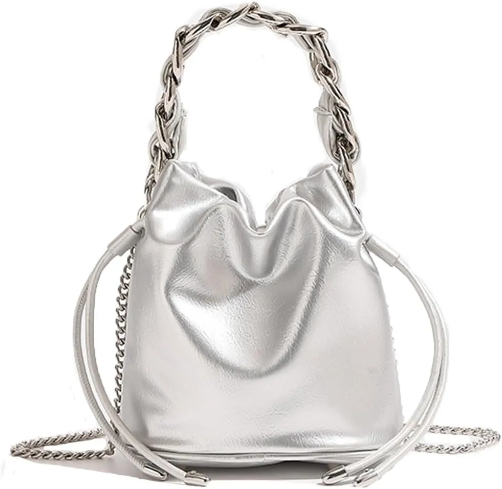 Molodo Bucket Bag for Women Soft Vegan Leather Shoulder Crossbody Bag Fashion Satchel Hobo Purses