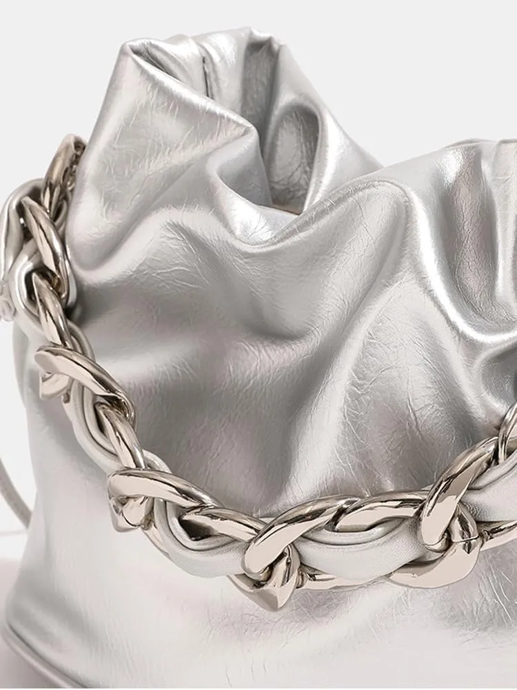 Molodo Bucket Bag for Women Soft Vegan Leather Shoulder Crossbody Bag Fashion Satchel Hobo Purses