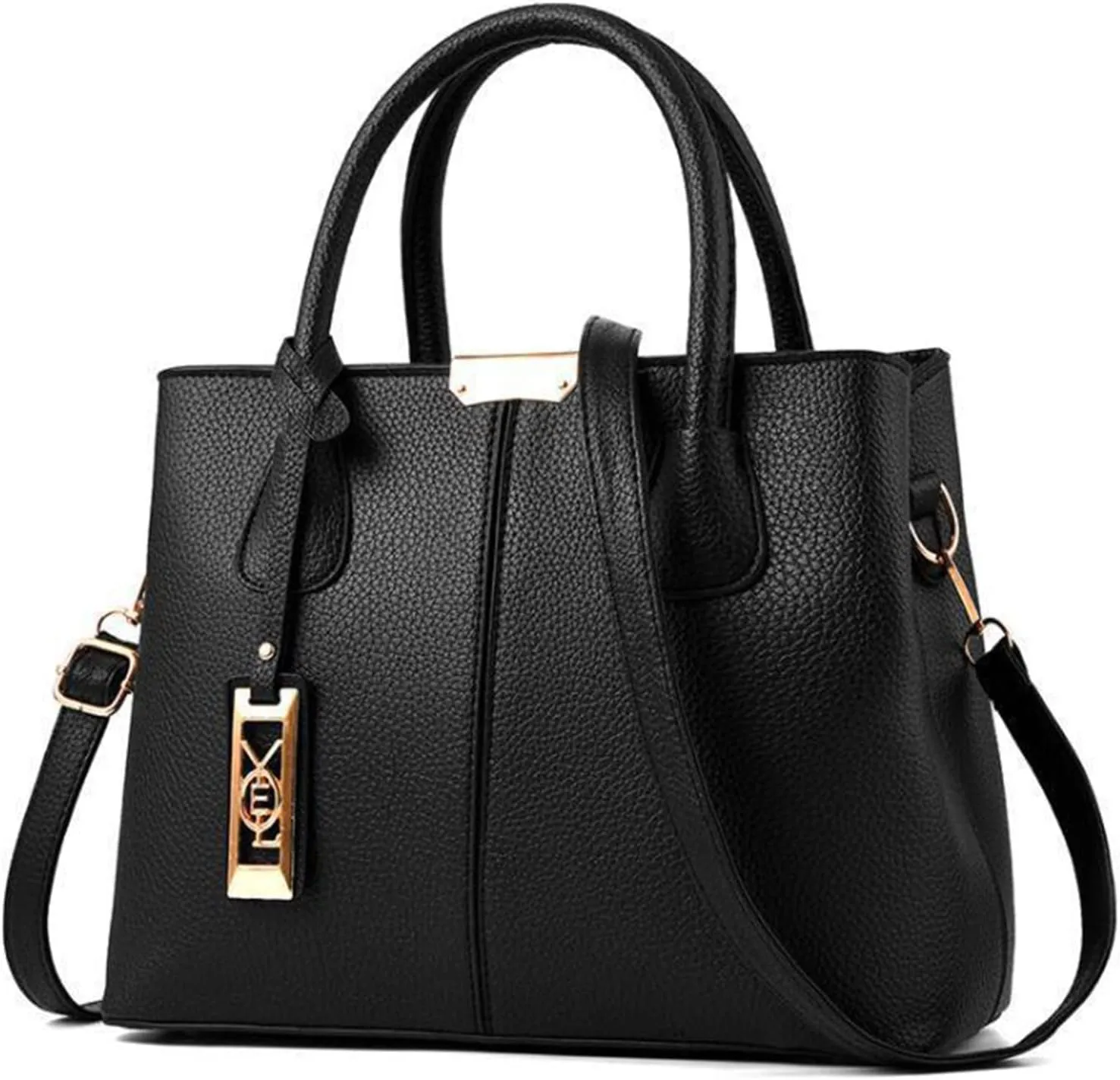 Multi Pocket Shoulder Bags for Woman Crossbody Purses and Handbags Lightweight Pocketbook Travel Bag with Zipper(Black)