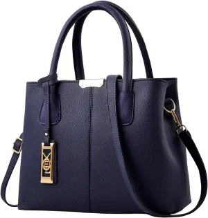 Multi Pocket Shoulder Bags for Woman Crossbody Purses and Handbags Lightweight Pocketbook Travel Bag with Zipper(Blue)