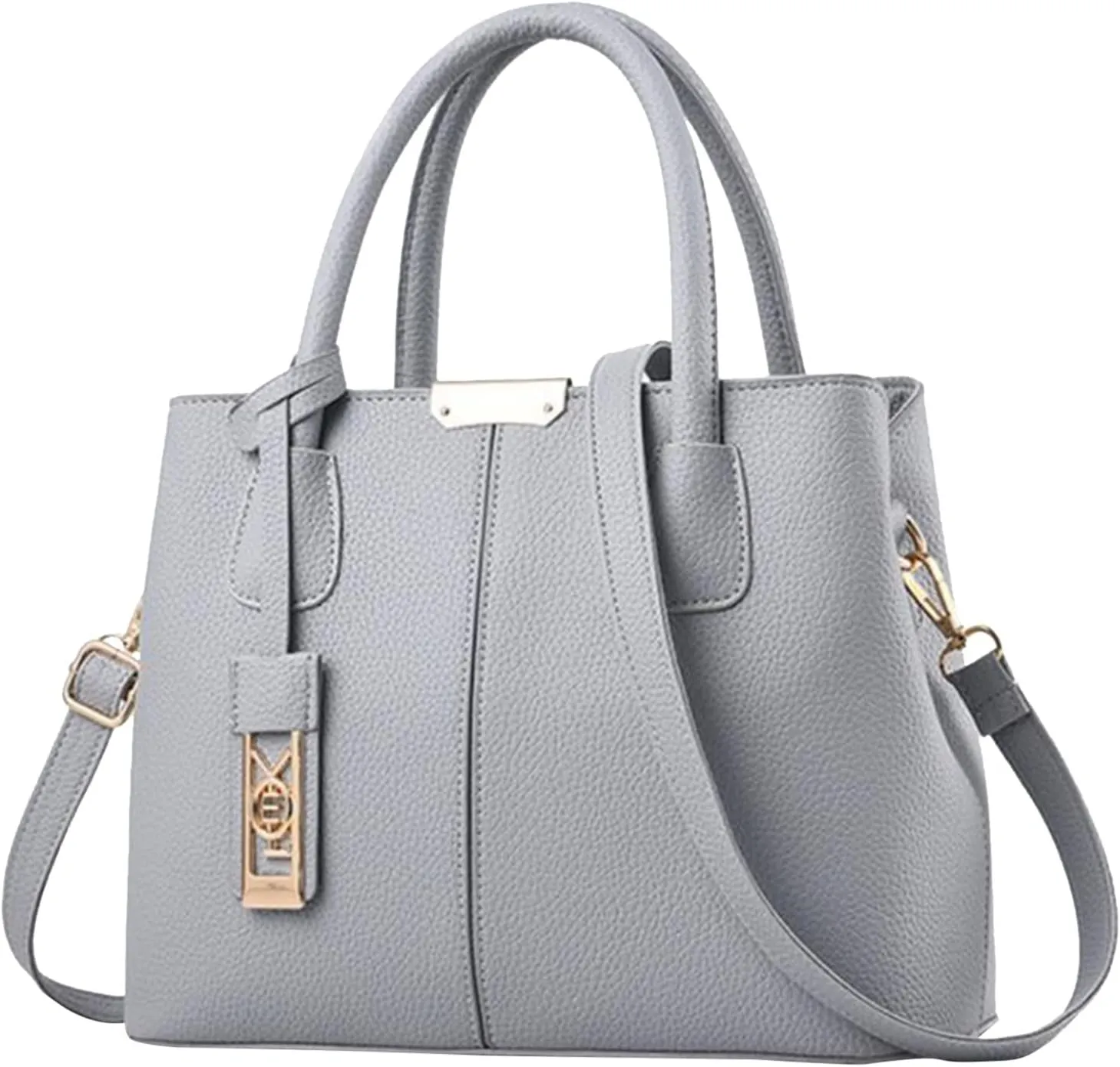 Multi Pocket Shoulder Bags for Woman Crossbody Purses and Handbags Lightweight Pocketbook Travel Bag with Zipper(Grey)
