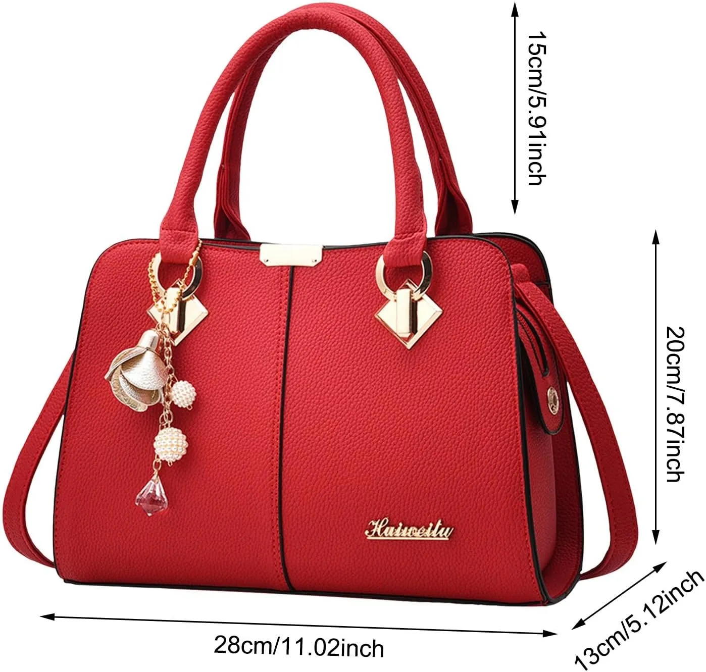 Multi Pocket Shoulder Bags for Woman Lightweight Quilted Leather Handbags for Women Nylon Quilted Shoulder Purse(Blue)