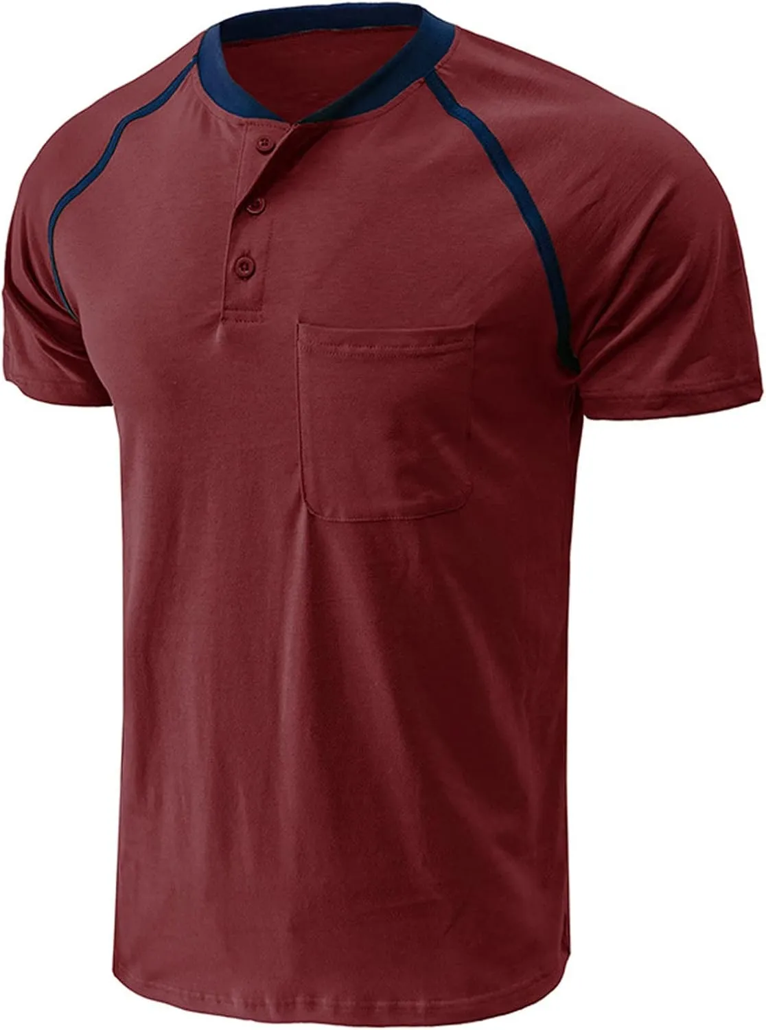 Muscularfit Men's Cotton Linen Casual Long Sleeve Shirt with Pocket 2023 Loose Fit Henley Turndown Short Sleeve Hooded Shirts