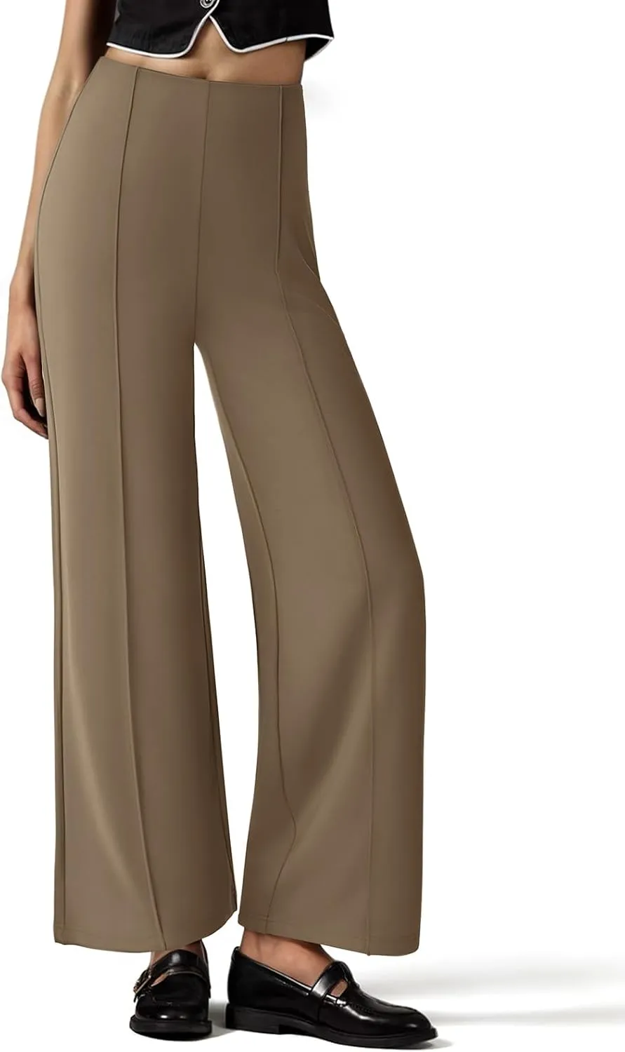 NIMIN Womens Wide Leg Dressy Casual Pants Buisness Work Slack High Waisted Stretchy Trousers 2025