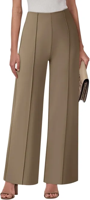 NIMIN Womens Wide Leg Dressy Casual Pants Buisness Work Slack High Waisted Stretchy Trousers 2025