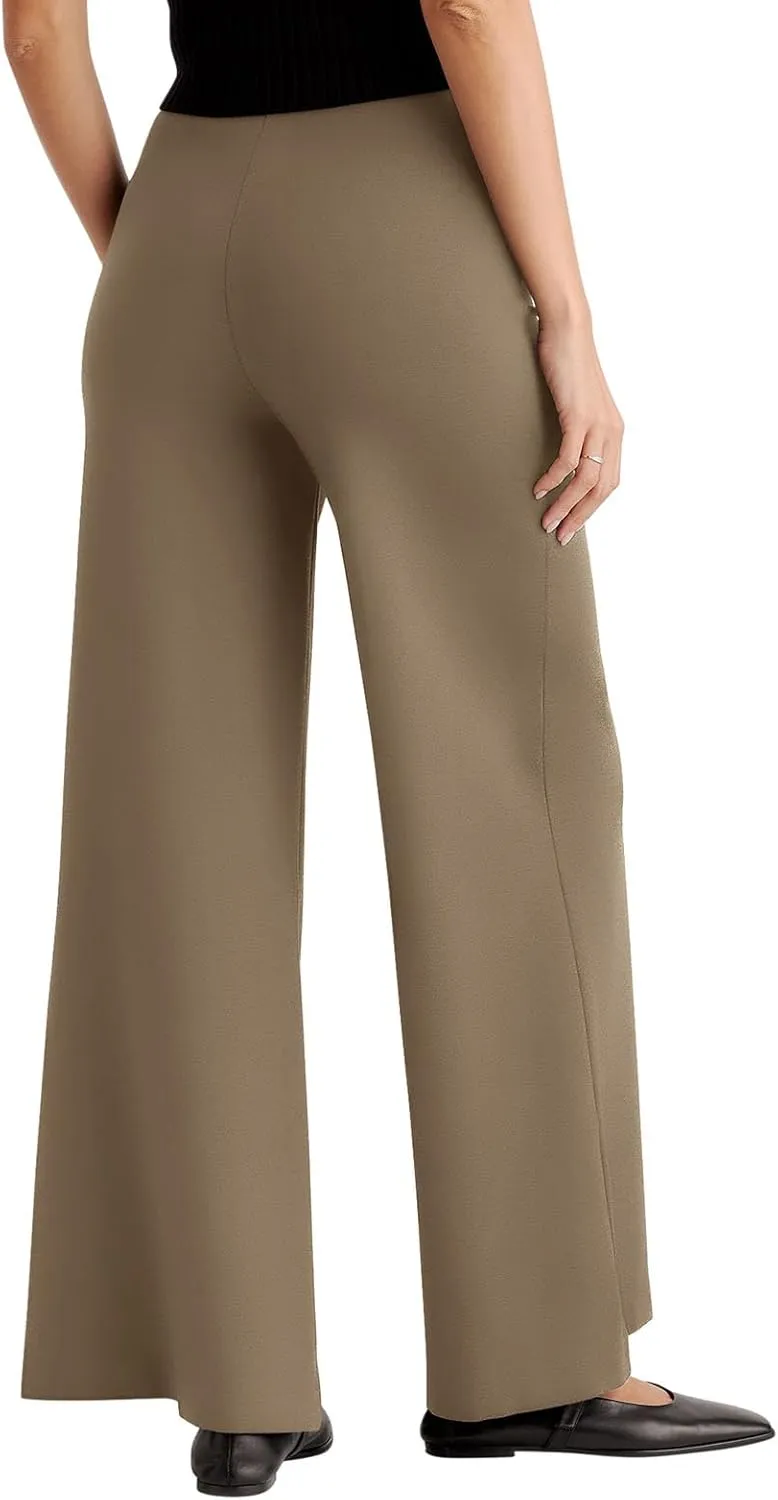NIMIN Womens Wide Leg Dressy Casual Pants Buisness Work Slack High Waisted Stretchy Trousers 2025