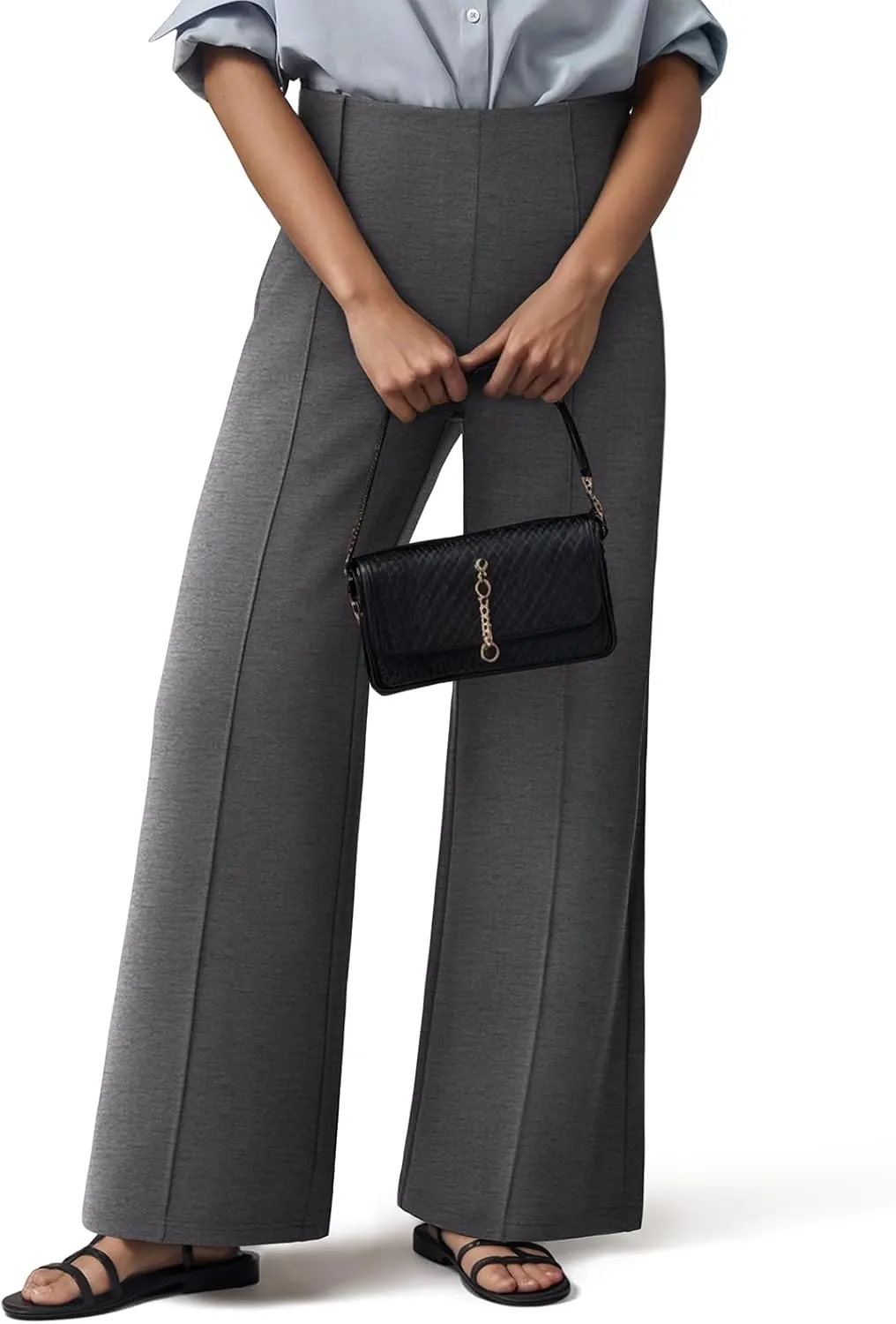 NIMIN Womens Wide Leg Dressy Casual Pants Buisness Work Slack High Waisted Stretchy Trousers 2025