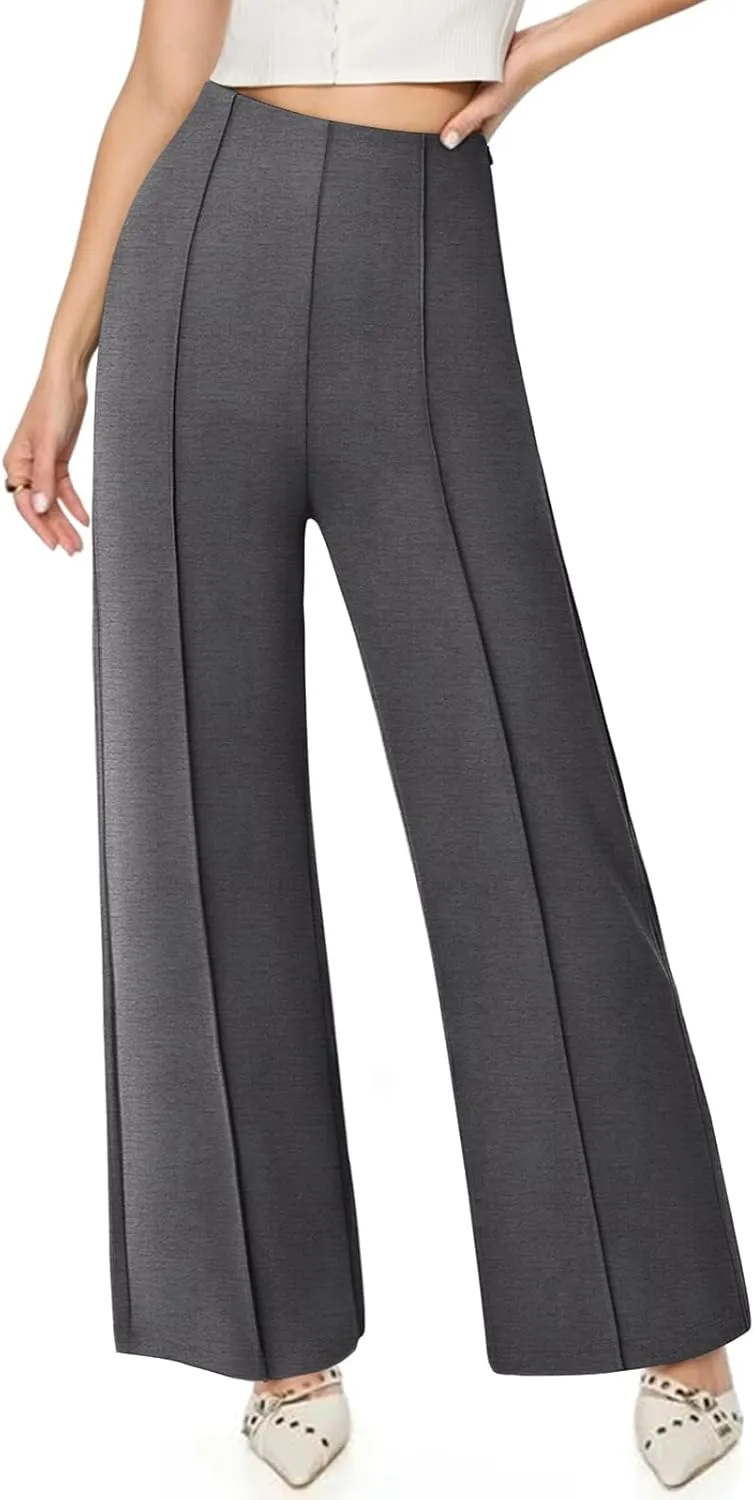 NIMIN Womens Wide Leg Dressy Casual Pants Buisness Work Slack High Waisted Stretchy Trousers 2025