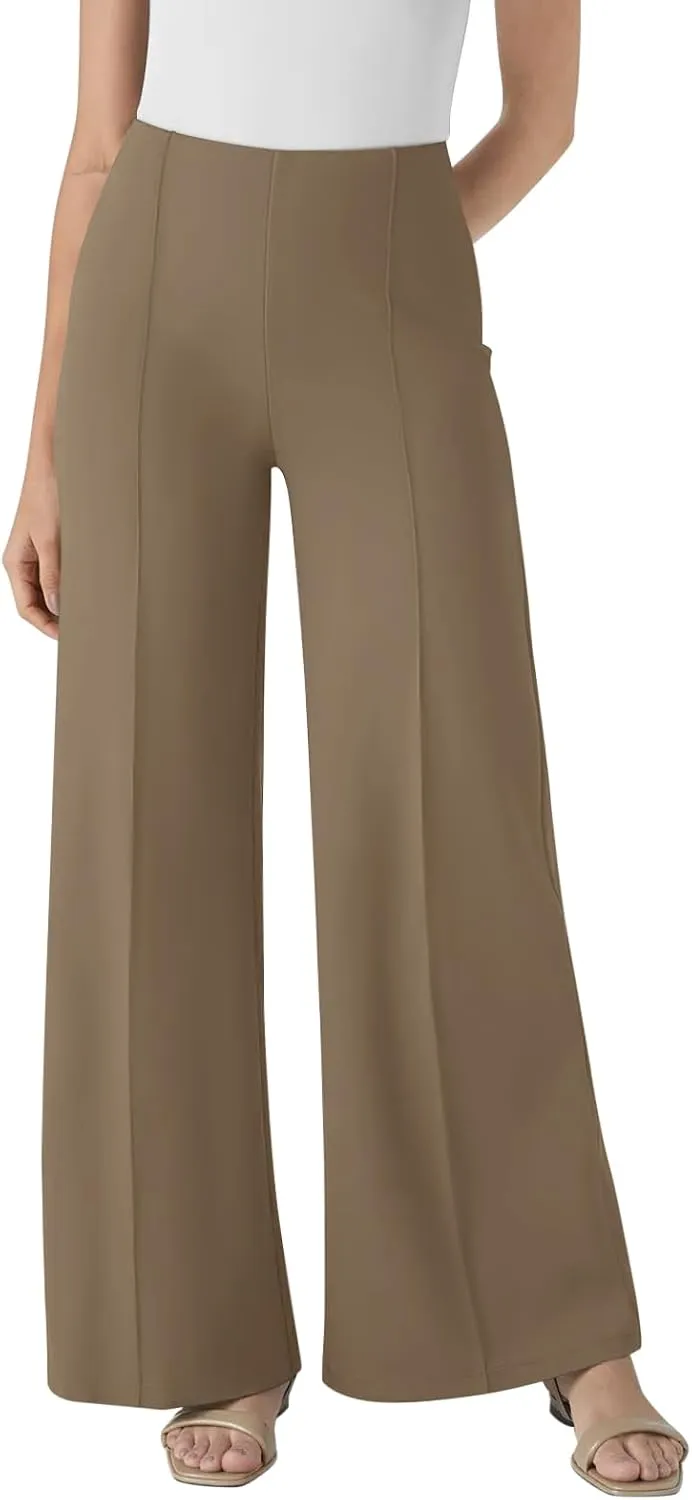 NIMIN Womens Wide Leg Dressy Casual Pants Buisness Work Slack High Waisted Stretchy Trousers 2025