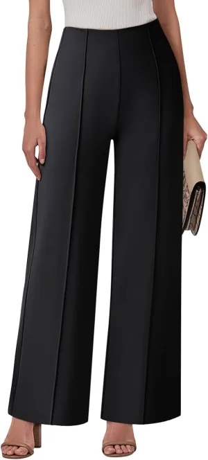 NIMIN Womens Wide Leg Dressy Casual Pants Buisness Work Slack High Waisted Stretchy Trousers 2025