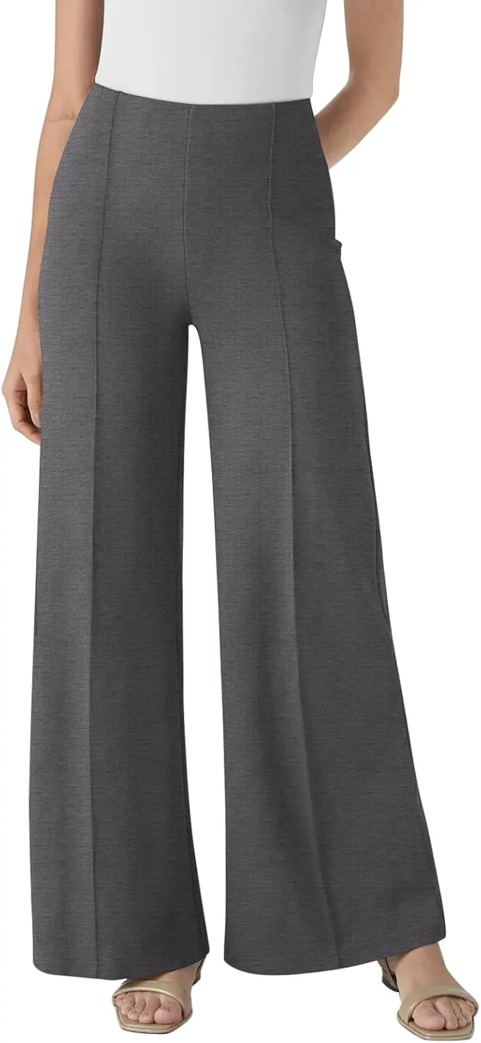 NIMIN Womens Wide Leg Dressy Casual Pants Buisness Work Slack High Waisted Stretchy Trousers 2025