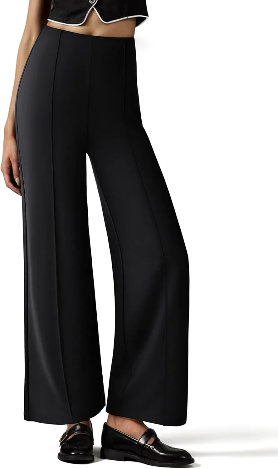 NIMIN Womens Wide Leg Dressy Casual Pants Buisness Work Slack High Waisted Stretchy Trousers 2025