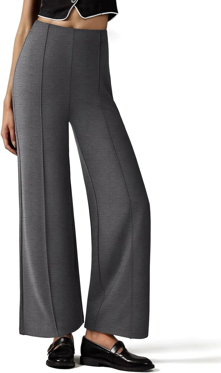 NIMIN Womens Wide Leg Dressy Casual Pants Buisness Work Slack High Waisted Stretchy Trousers 2025