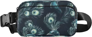 Peacock Vibrant Birds Cute Waist Bag Fanny Pack for Men Women Waterproof Crossbody Passport Bag with Adjustable Strap for Travel Shopping Running